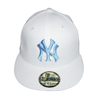 New Era 59FIFTY - NY Yankees - Weiß / Hellblau Fitted Cap - Größe 6 7/8 (54.9cm)