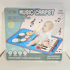 Pragym Music Carpet, 12M Ages, BxM4 waterproof antiskid, Drums/Piano, NOB