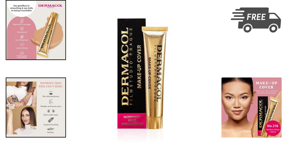 Full Coverage Foundation Liquid Makeup SPF 30 Waterproof Long Lasting - Image 2 of 4