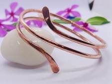 100 pure Minimal Open Copper Cuff Bracelet  Handmade Adjustable Copper Bangle