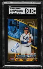 2021 Bowman's Best Gold Lava Refractor 41/75 Carlos Colmenarez SGC 10 Auto 09an