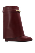 GIVENCHY Shark Burgundy Leather 100mm Heel We...