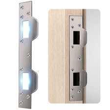 Door Strike Plate Reinforcement - Front Security 1 Pack, Sliver
