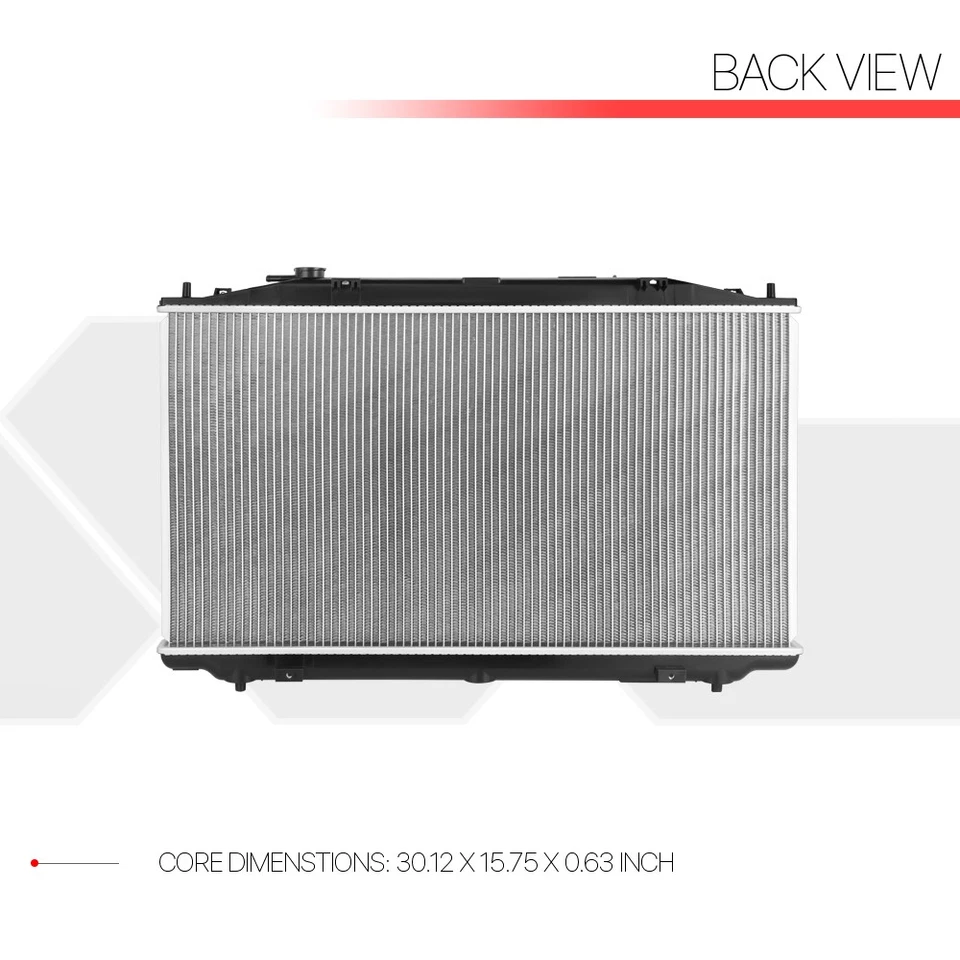 Repuesto de radiador de refrigeración de núcleo de aluminio estilo OE de 1 fila para 09-14 Acura TSX Foto 3 de 4