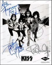 8x10 Print Gene Simmons Peter Criss Paul Stanley Ace Frehley Kiss Rock Band #SGN
