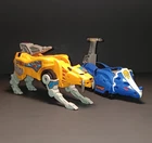 Vintage Bandai Power Rangers Deluxe Megazord Sabertooth & Triceratops Set