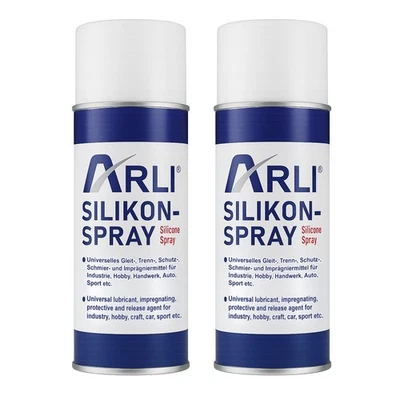 2 Silikonspray 400ml Universal Gleitmittel Kunststoff Gummi Metall Silikon Spray - Bild 1 von 4