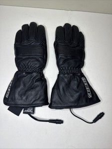 Gerbing's 12V Heated Motorcycle Snowmobile Black Leather Gloves Small Women’s
