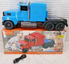 NEW BIG SEMI TRUCK SOLAR BLUETOOTH SPEAKER WSTER FM RADIO USB LOUD FREE SHIPPING