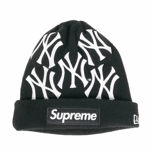 Supreme Beanie 21AW NOUVELLE ÈRE York Yankees MLB boîte logo tricot (boîte utilisée BEEG 0