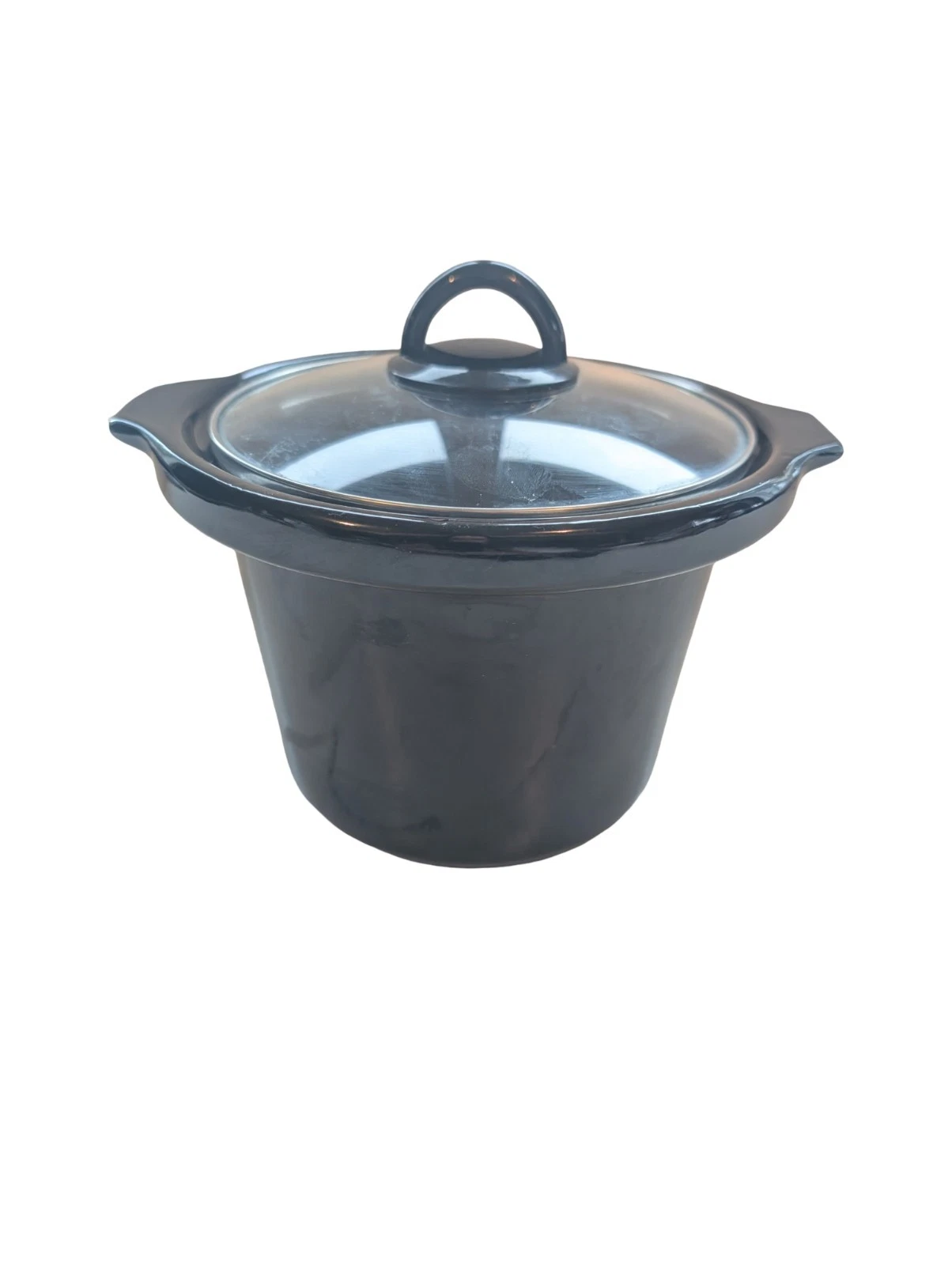 Replacement Ceramic Stoneware Insert for Rival Crock-Pot – 1.5 Qt Black With Lid