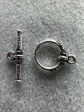 TierraCast - 20 Sets Silver Plated US Made Toggle Clasps - Heirloom