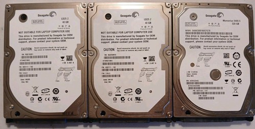 Lot Of 3 Genuine Sony PlayStation 3 Sea Gate HDD (2) 40GB & (1) 320 GB