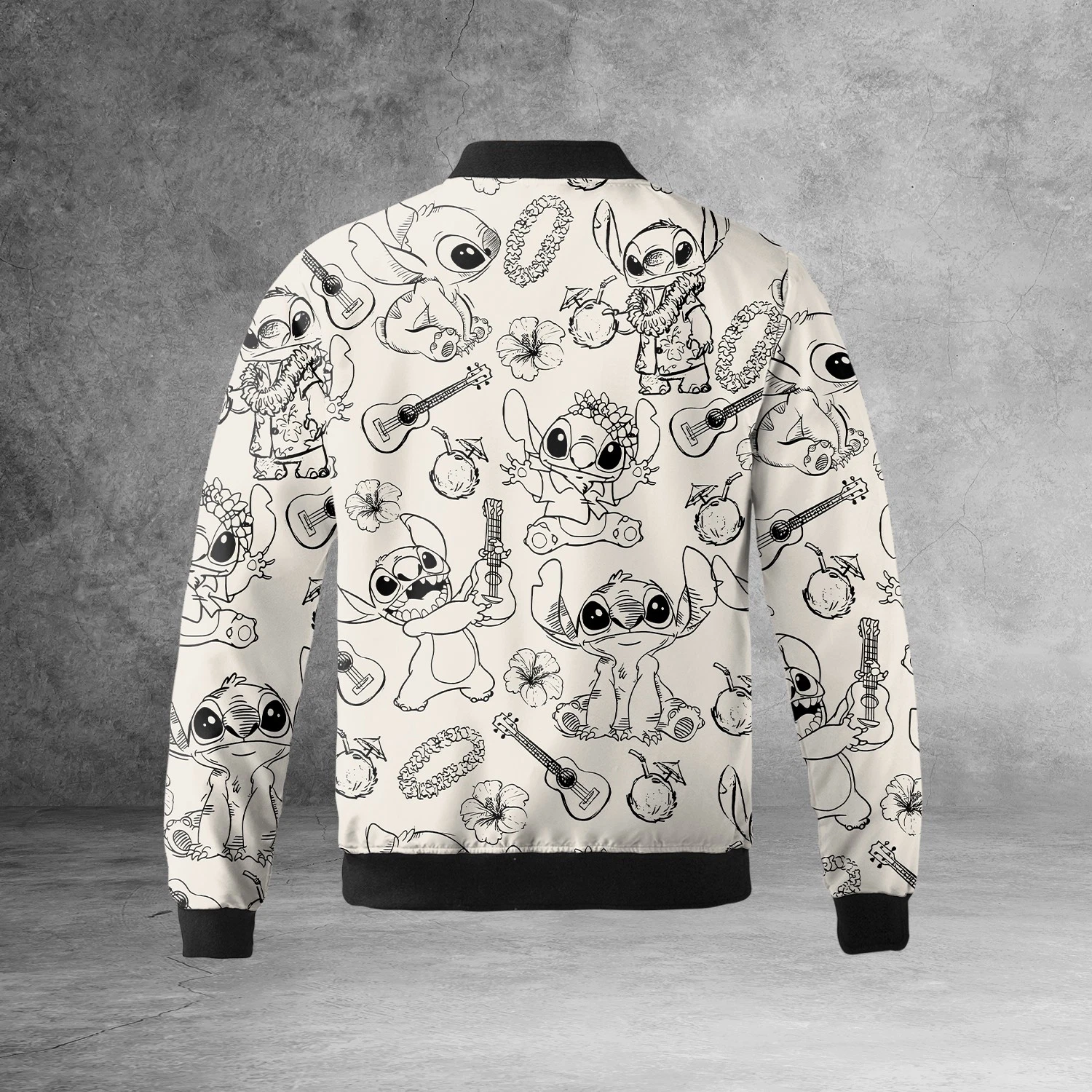 Stitch Ohana From Hawaiian Lilo And Stitch Summer Trip Retro Jacket