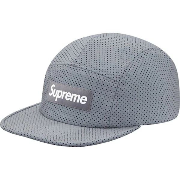 Casquette de camp réfléchissante perforée Supreme grise