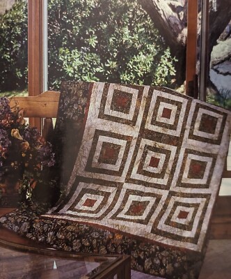 Beginner! Square Dance 2 block   Courthouse Step Quilt pattern download 54x66