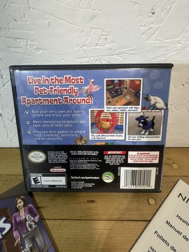 The Sims 2 Apartment Pets Nintendo DS Case Manual Insert No Game Used - Picture 6 of 8