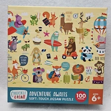 Chuckle & Roar 100-Piece Adventure Awaits Soft-Touch Interlocking Jigsaw Puzzle 