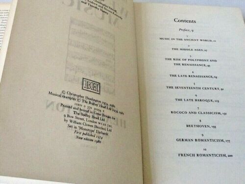 The Bodley Head History of Western Music by Christopher Headington - 1980 - Imagen 3 de 12