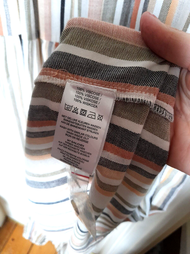 Earth Angel Strappy Maxi Dress Striped Tiered Embroidered Detail XS UK 8 NEW - Picture 9 of 10