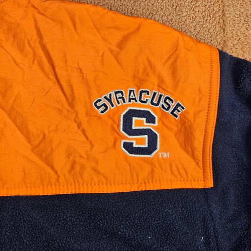 Chaqueta polar Syracuse naranja adulto Reebook cremallera completa grande bordada T6c - Imagen 8 de 10