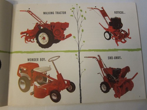 Tractor Wonder Boy Sno-Away More 1963 folleto a color 725 - Imagen 3 de 7