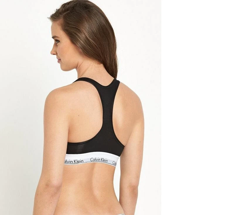 Calvin Klein Womens 3 Pack Sport Bras Bralettes Cross Back Underwears Cotton - Image 3 of 4