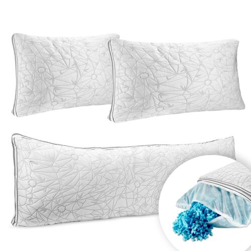 Memory Foam Cool Gel Pillow Ultra Luxurious Hypoallergenic Pillow or Body Pillow