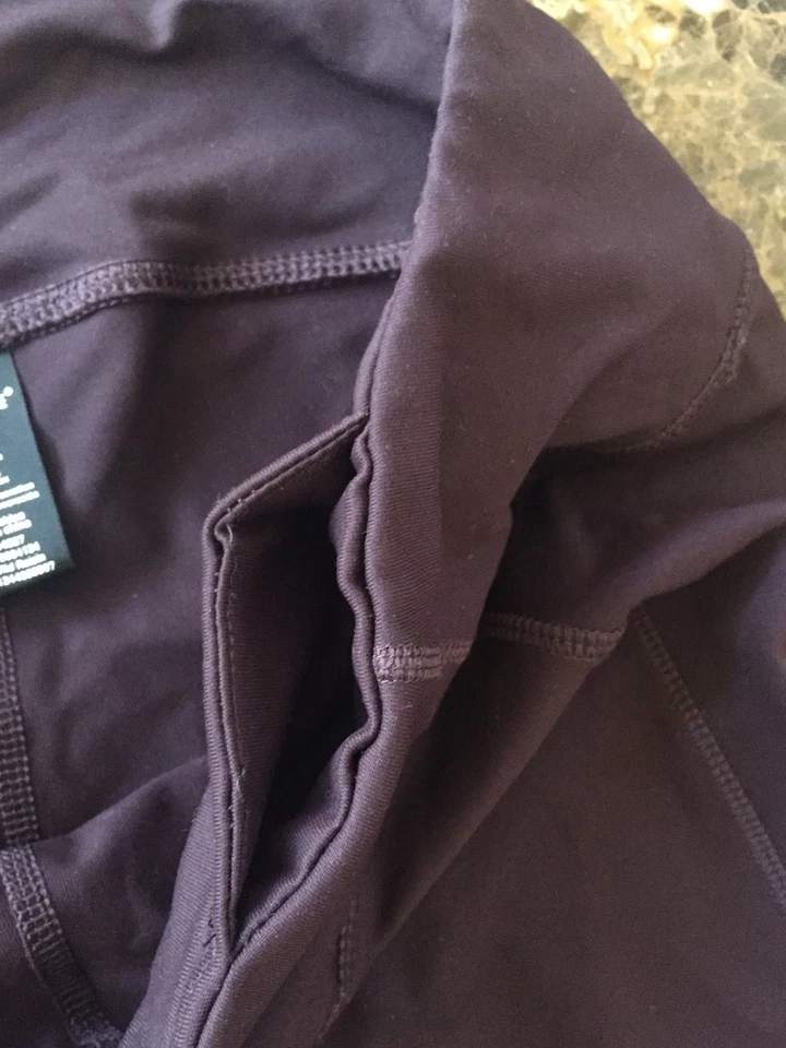 Женские леггинсы Active Life для йоги капри размер средний темно-фиолетовая сетка - Изображение 4 из 4