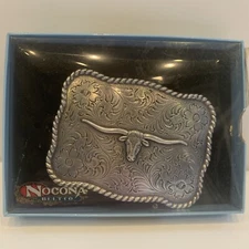 Nocona Belt Co Long Horn Belt Buckle New in Box