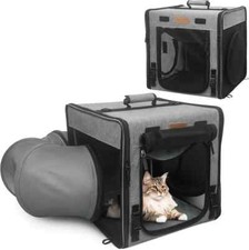 Cat Travel Carrier with Little Box, Large Pet Carrier, 17x17x17 9084