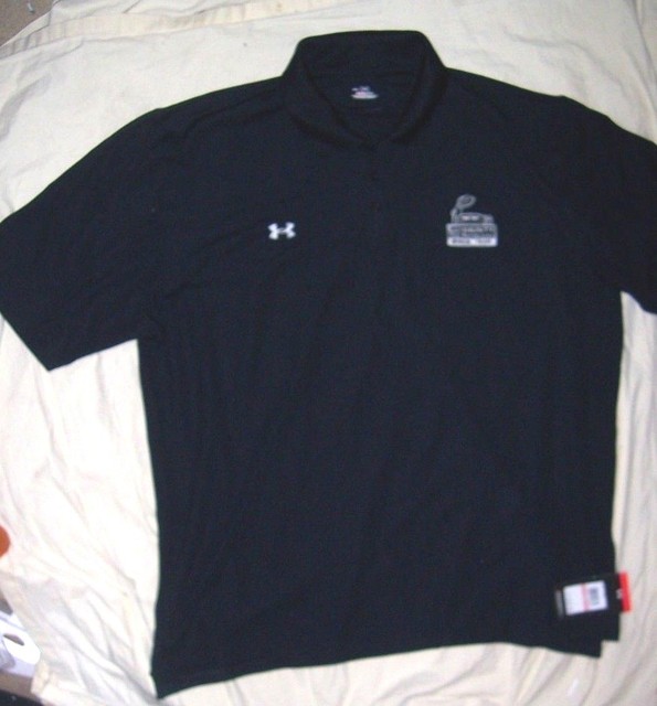 under armour corporate men's black tech polo