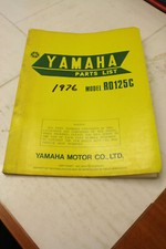 YAMAHA RD125 C RD 125 PARTS LIST MANUAL 