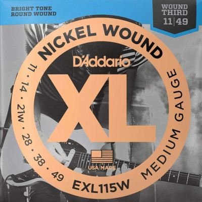 D'Addario EXL115W XL E-Gitarrensaiten - Medium Blues/Jazz Rock - umsponnen 3.
