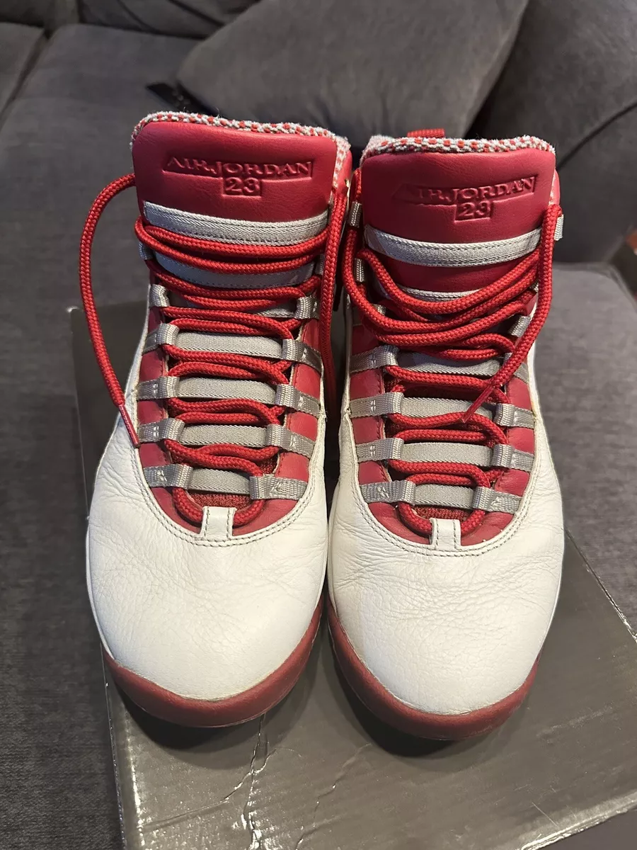 Air jordan 10 retro red deals