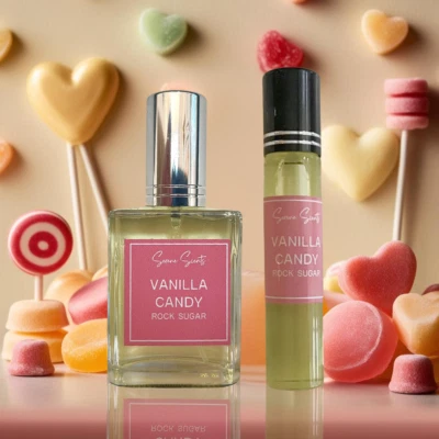 SERENE SCENTS Vanilla Candy Rock Sugar 10ml Rollerball Perfume Oil & 15ml Eau De Parfum Spray