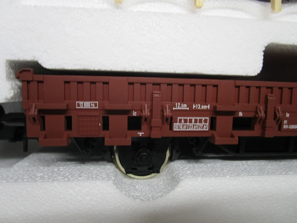 Marklin Gauge 1 G Scale Low Side Flat Freight Car W/ Steel Mats Load NOS 58236 - Image 3 of 4