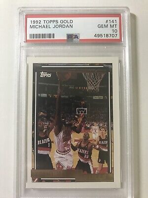 1992 Topps Gold Basketball Michael Jordan Psa 10 Gem Mint #141 | eBay