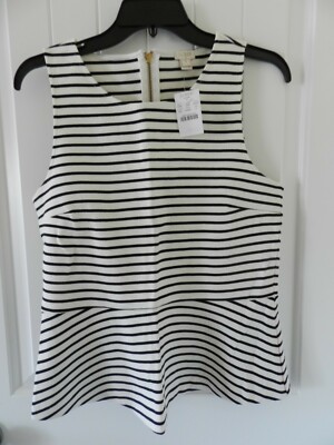 j crew white peplum top