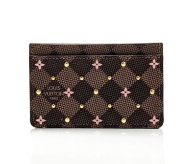 Louis Vuitton Damier Ebene Studded Flower Card Holder | eBay