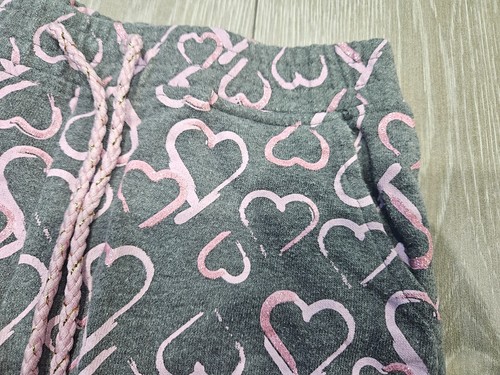Epic Threads Super Cute Gray/Pink Hearts Joggers Sweats size 7/8 - Picture 4 of 6
