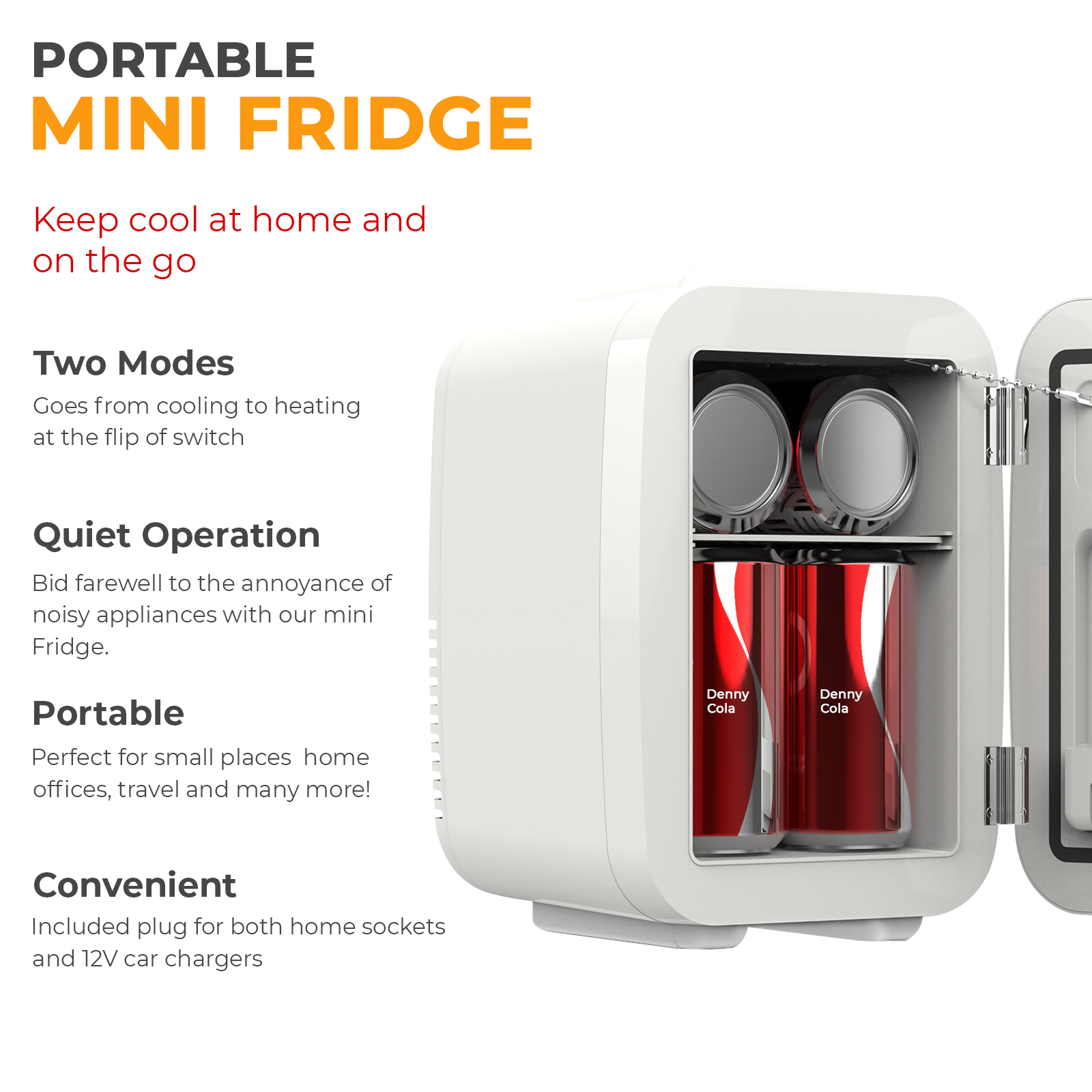 4L Portable Mini Fridge Table Top Electric Small Cooler Bedroom Ice Box Office eBay