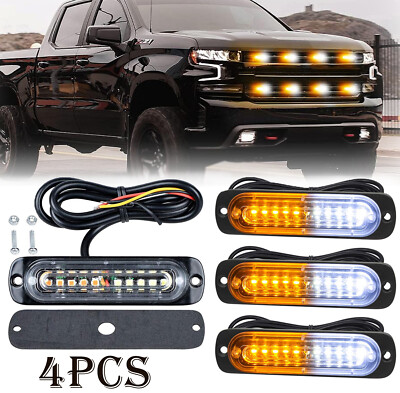Car 10-LED Strobe Emergency Lamps Surface Mount Flashing Lights For Truck Pickup