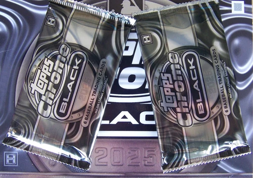 2025 Topps Chrome Black Baseball 2 PACKS TOTAL 12 CARDS