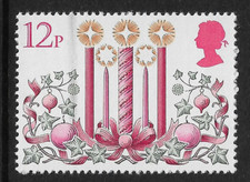 GB 1980 sg1139 12p Christmas Doctor Blade Flaw Error MNH B339