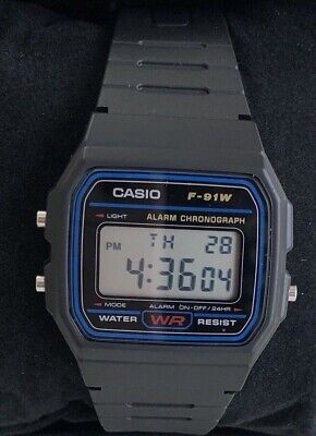 Casual Sport Relógio Masculino F 1, CASIO F 91W 1, Preto - Dular