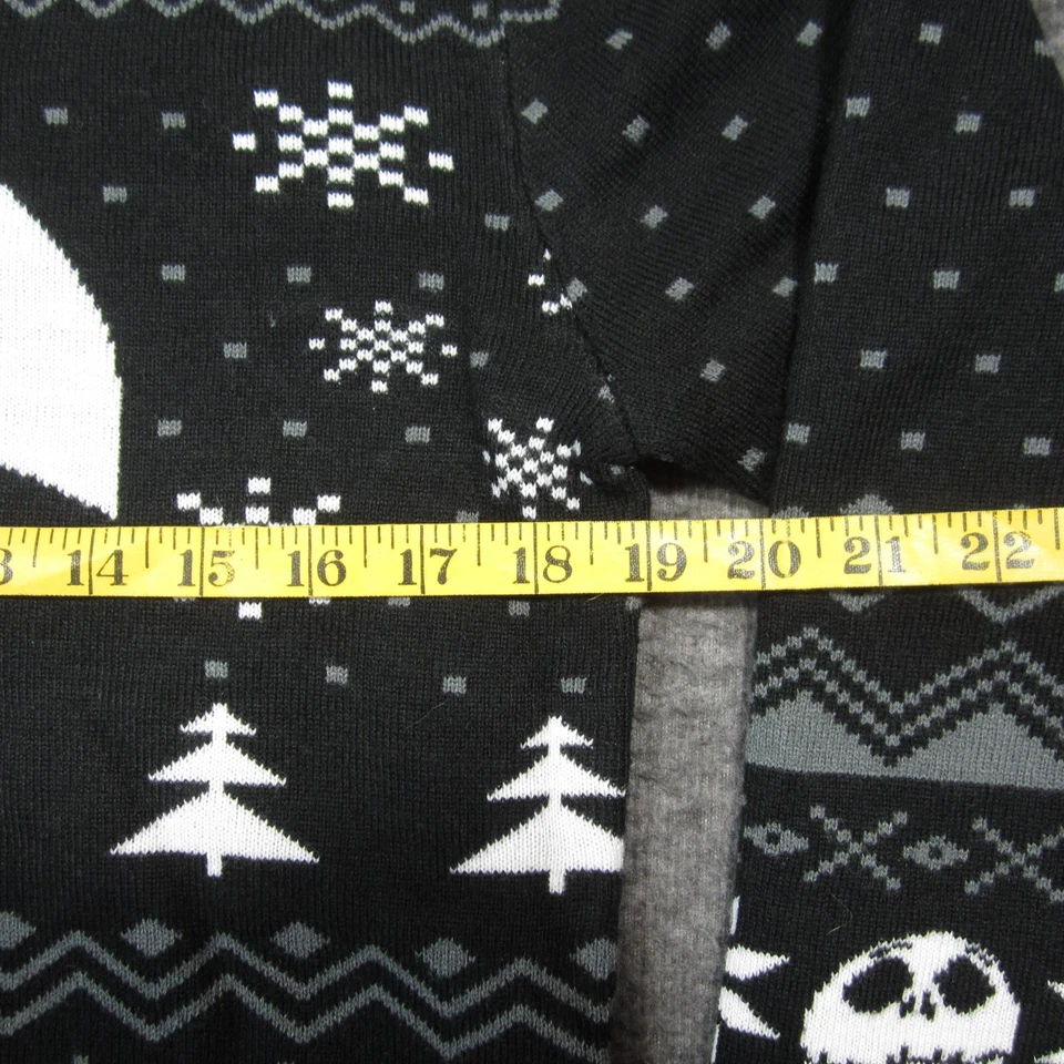 Suéter masculino Disney Nightmare Before Christmas S preto Fair Isle gótico Jack Sally - Imagem 4 de 4