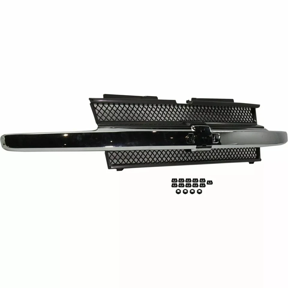 NEW FRONT GRILLE DARK GRAY W/CHROME MOLDING FOR 2002-2009 CHEVROLET TRAILBLAZER Foto 3 de 4