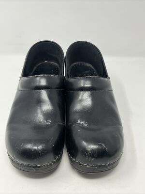 DANSKO XP PRO CABRIO BLACK LEATHER PROFESSIONAL STITCHED CLOGS 10M 40