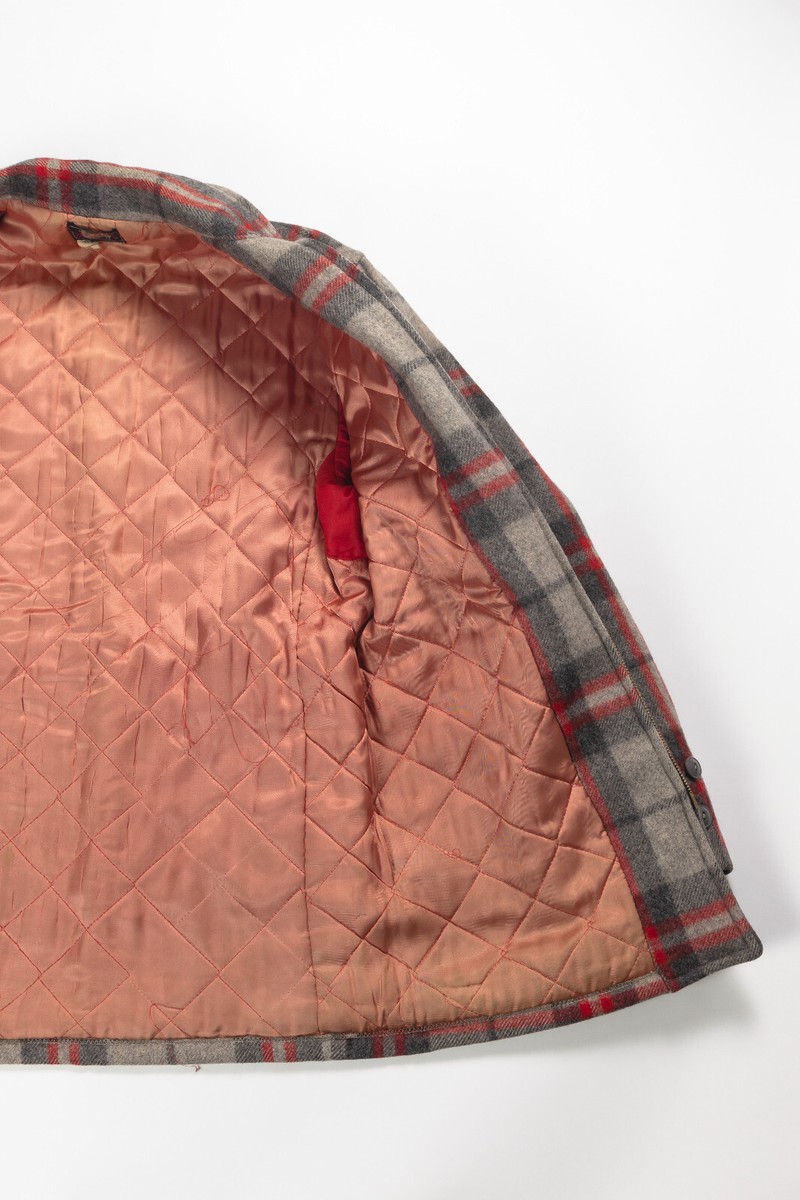 50's WOOLRICH WOOLEN MILLS ストライプ　コート VTG 1950's WOOLRICH HALF BELT PLAID WOOL COAT JACKET WORK
